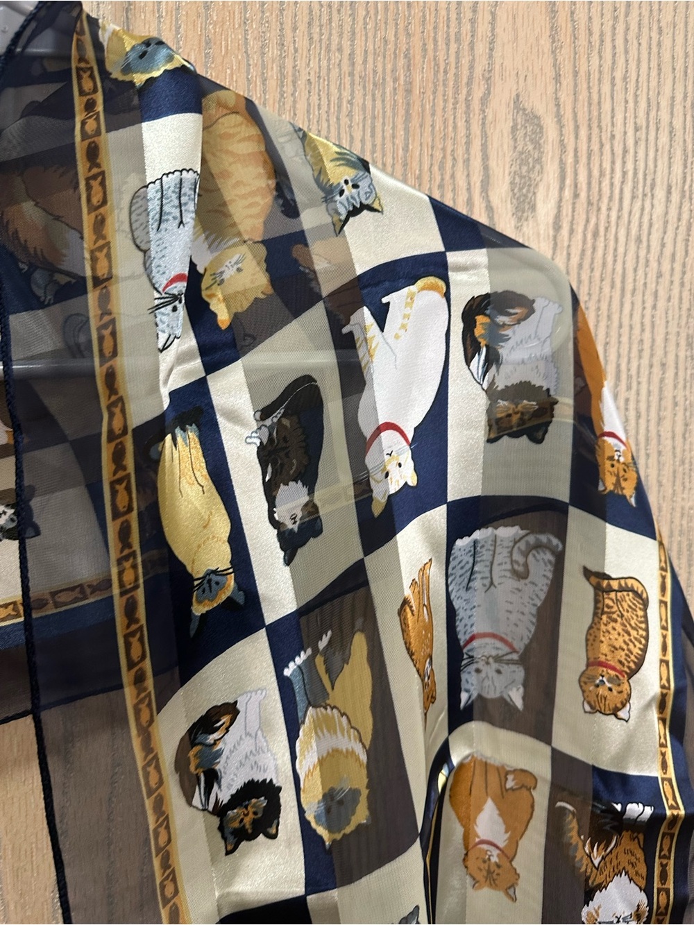 Cat Themed Sheer Scarf - Picture 4 of 7